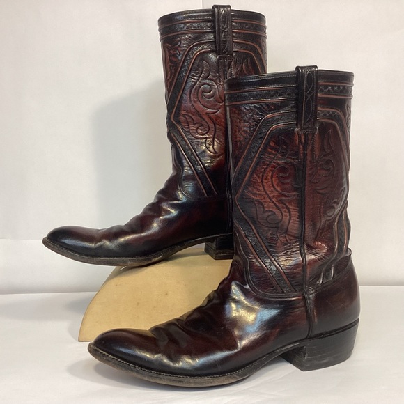 Lucchese Shoes Vintage Mens Lucchese San Antonio Cowboy Western